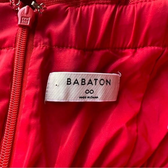 Aritzia Babaton Red Off Shoulder Flutter Jumpsuit Size 00 Missing Belt NWOT - Picture 14 of 17